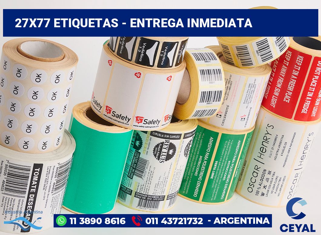 27×77 Etiquetas