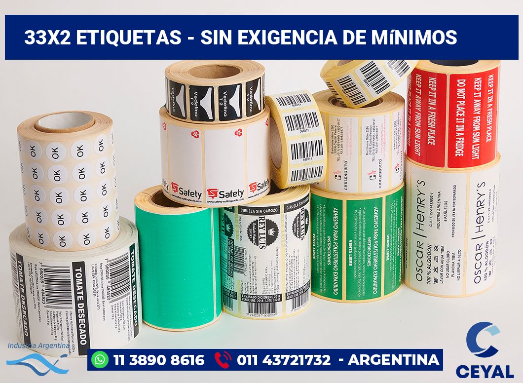 33×2 Etiquetas