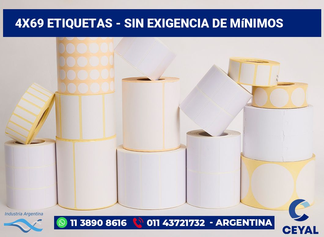 4×69 Etiquetas