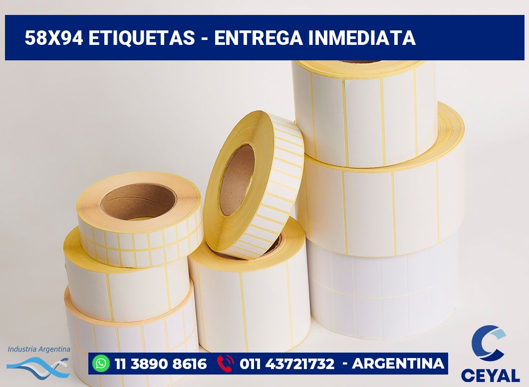 58x94 Etiquetas