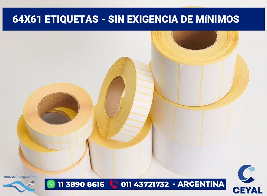 64x61 Etiquetas