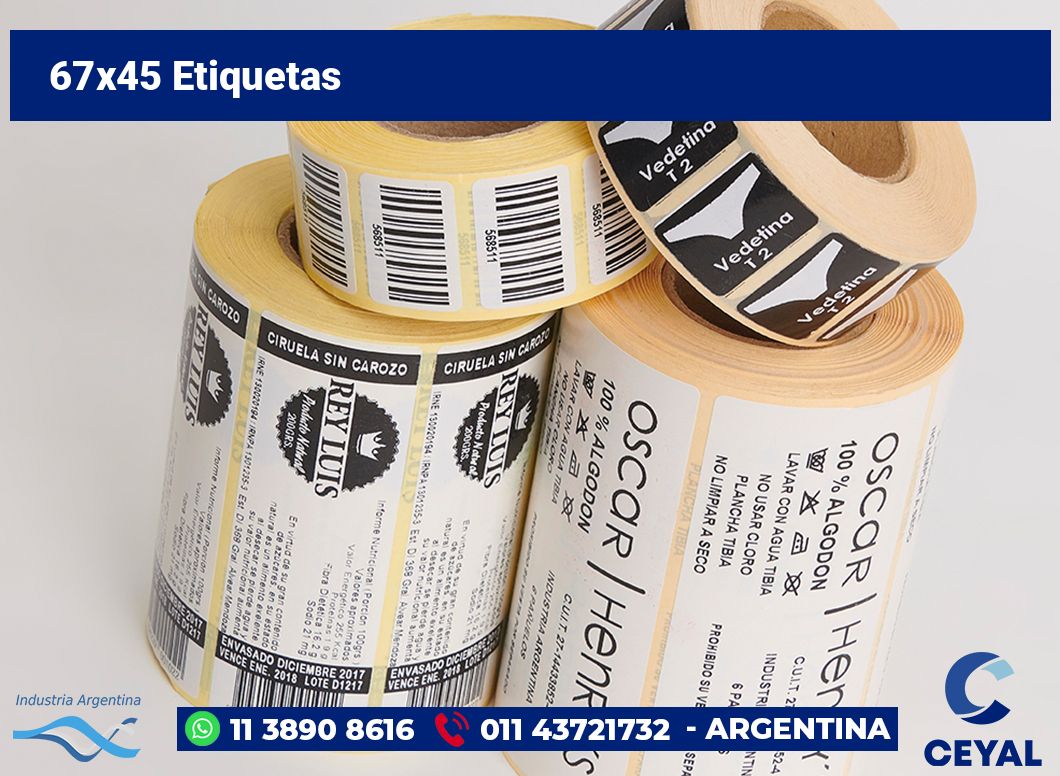 67×45 Etiquetas
