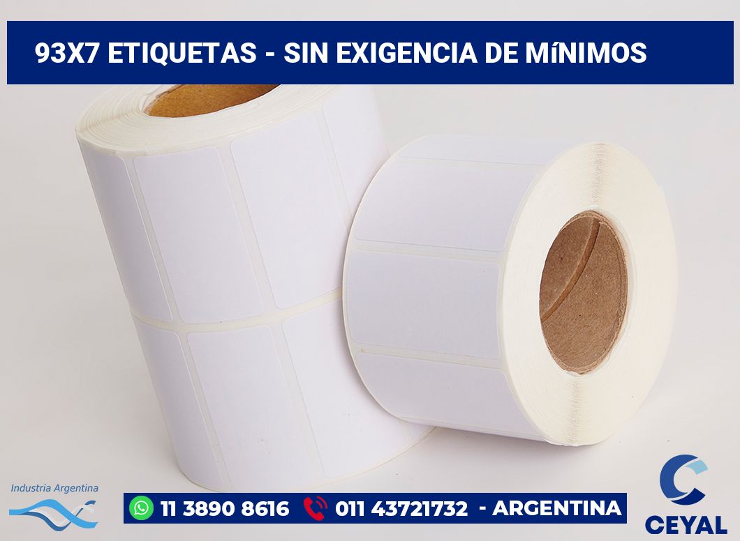 93x7 Etiquetas