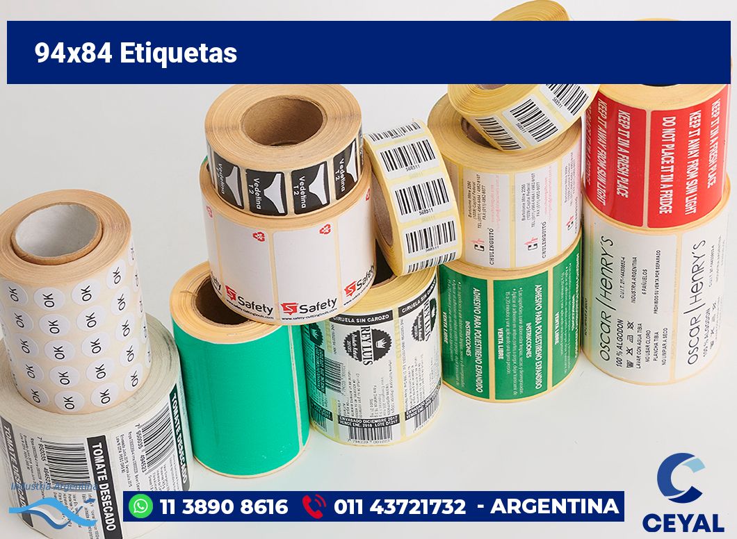 94x84 Etiquetas