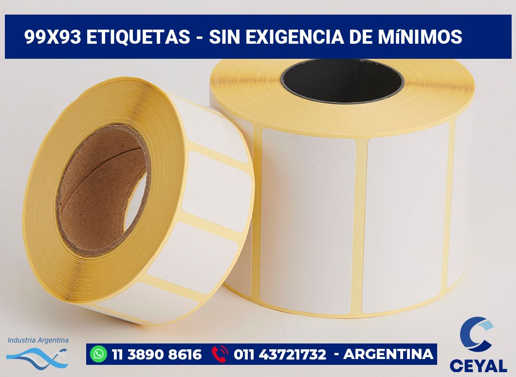 99x93 Etiquetas