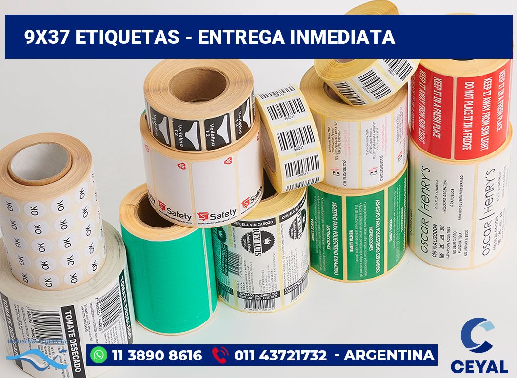 9×37 Etiquetas