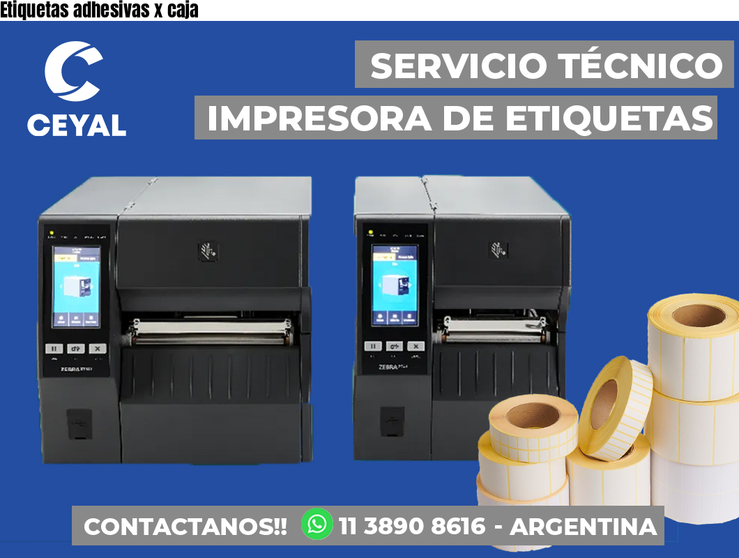 Etiquetas adhesivas x caja