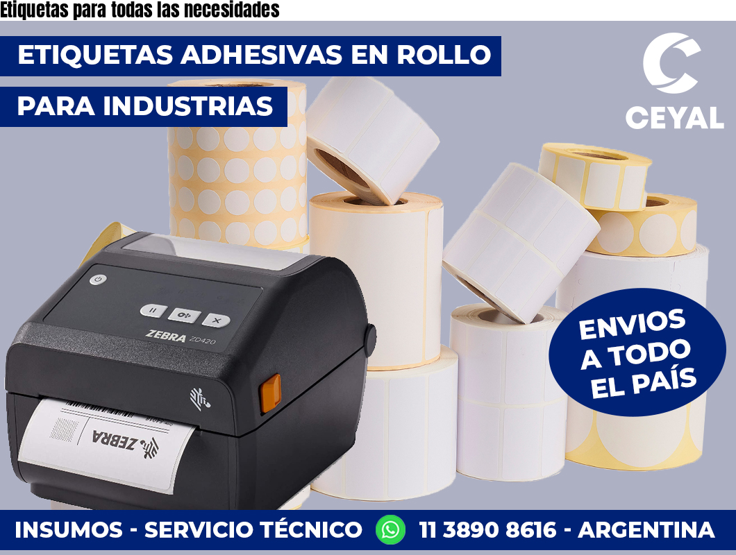 Etiquetas para todas las necesidades