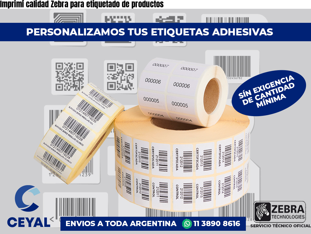 Imprimí Calidad Zebra Para Etiquetado De Productos Insumos Datamax Zebra Arg 2758