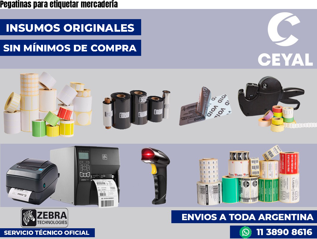 Pegatinas para etiquetar mercadería