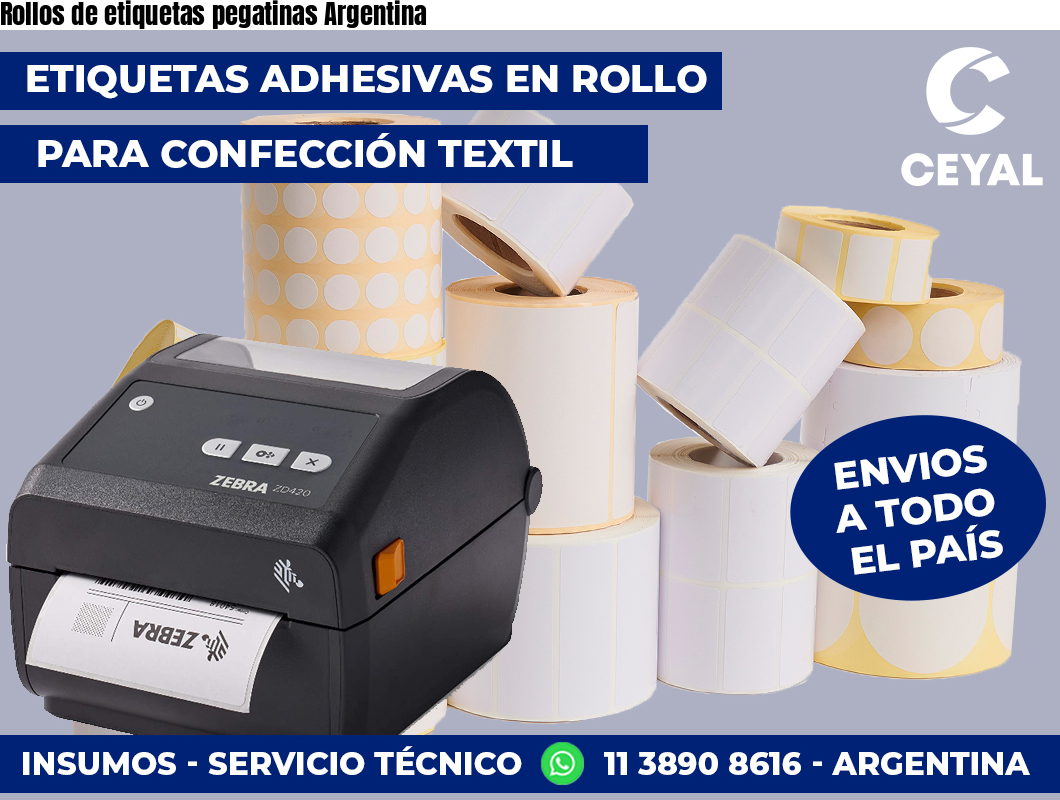 Rollos de etiquetas pegatinas Argentina