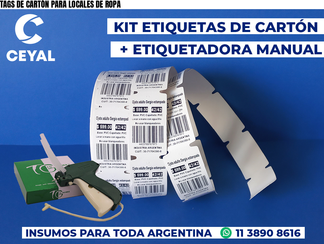 TAGS DE CARTÓN PARA LOCALES DE ROPA