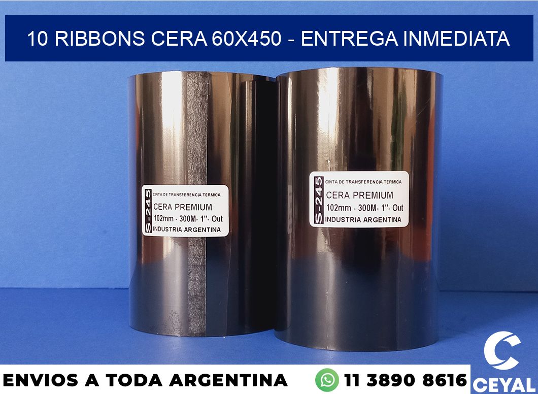 10 Ribbons cera 60×450 – Entrega inmediata