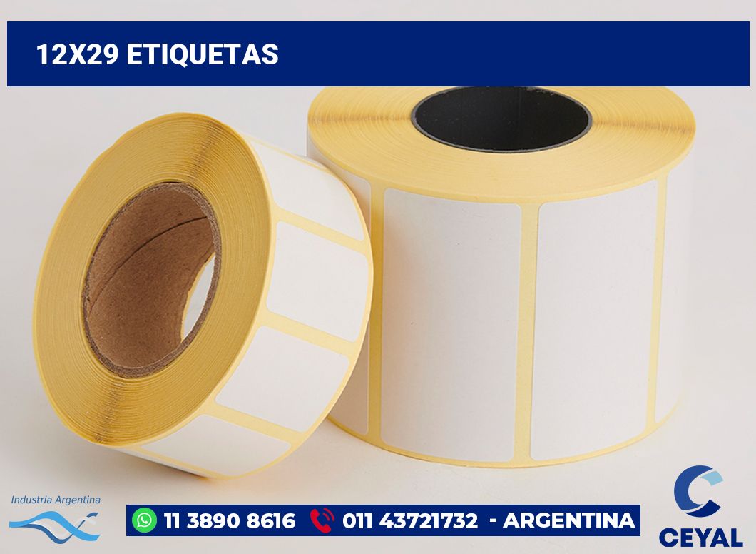 12x29 Etiquetas