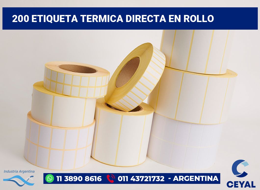200 Etiqueta termica directa en rollo
