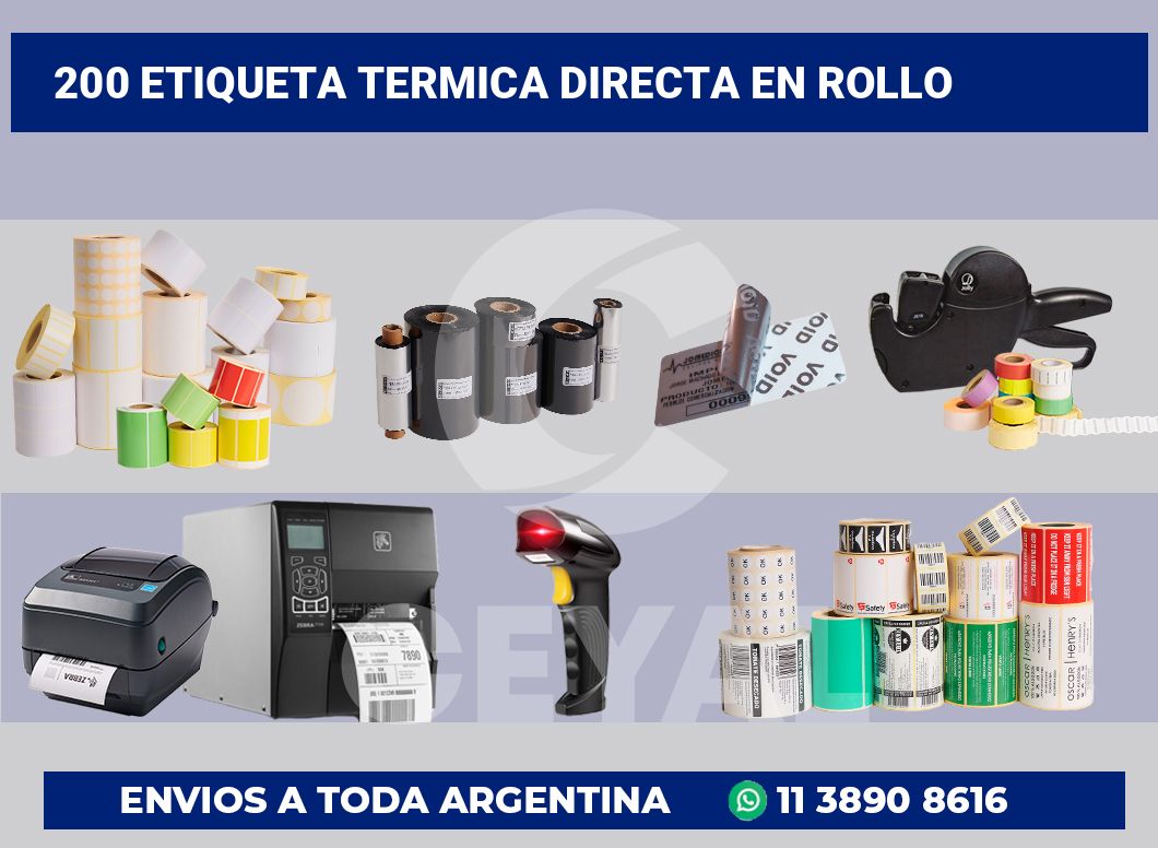 200 Etiqueta termica directa en rollo