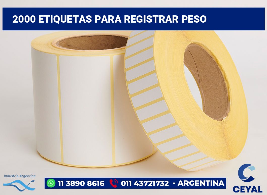 2000 Etiquetas para registrar peso