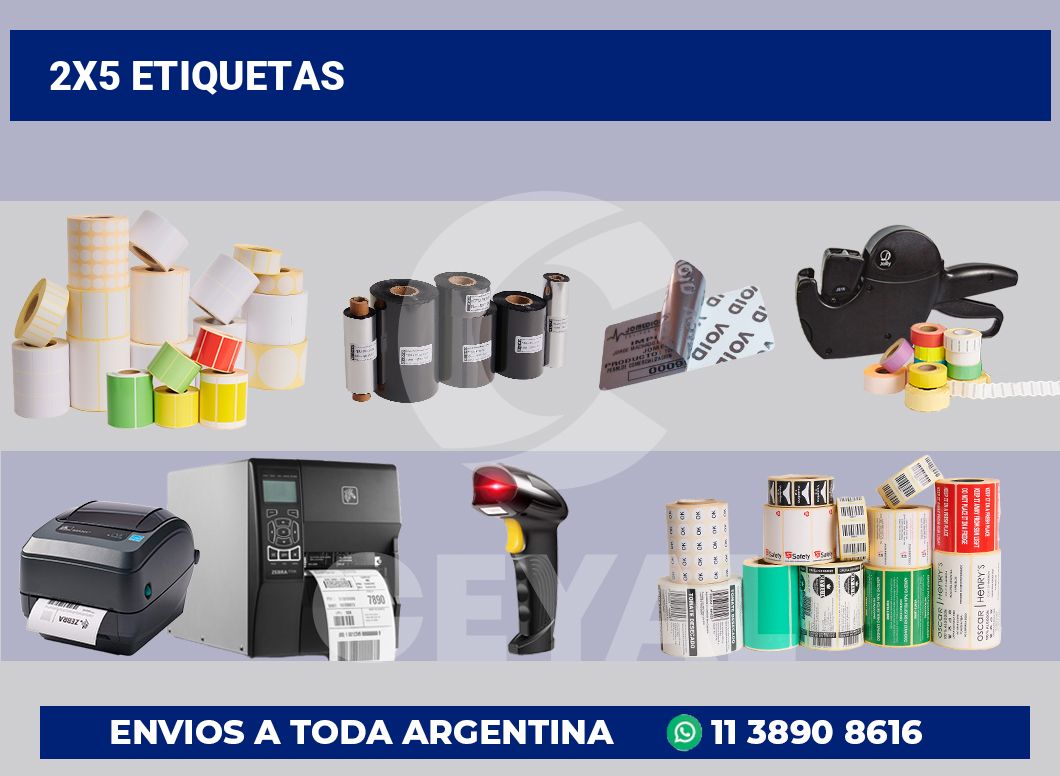 2×5 Etiquetas