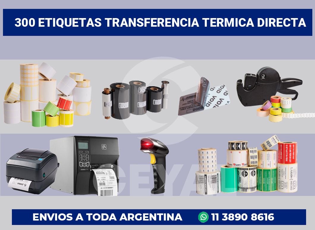 300 Etiquetas transferencia termica directa