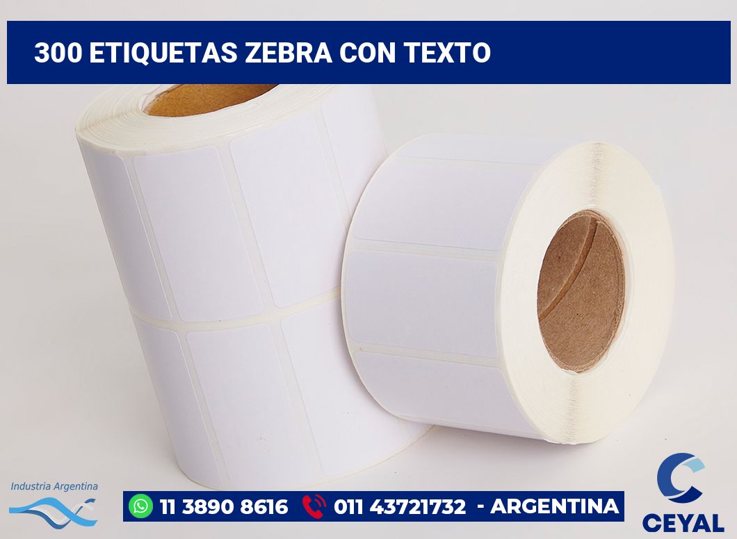 300 Etiquetas zebra con texto