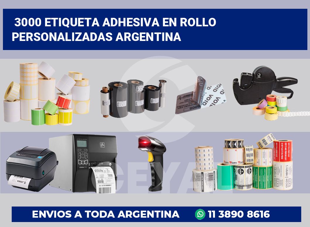 3000 Etiqueta adhesiva en rollo personalizadas argentina