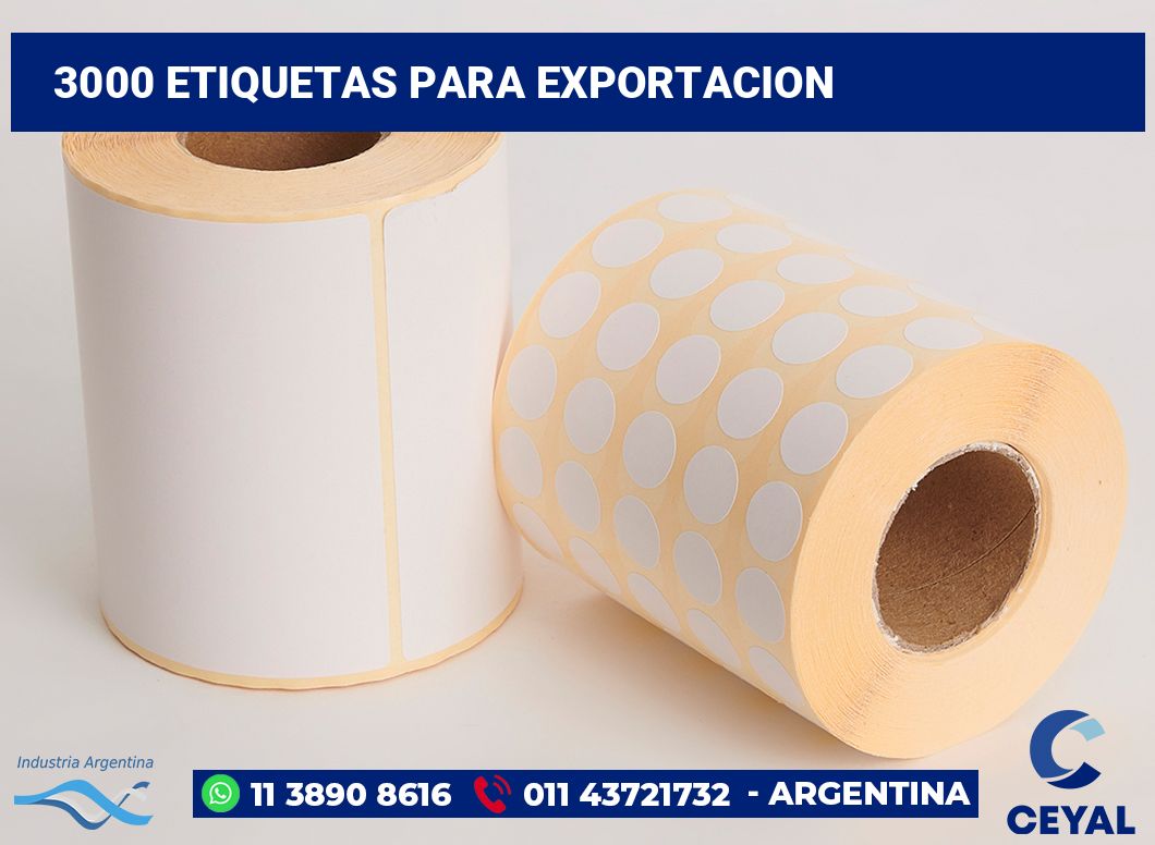 3000 Etiquetas para exportacion