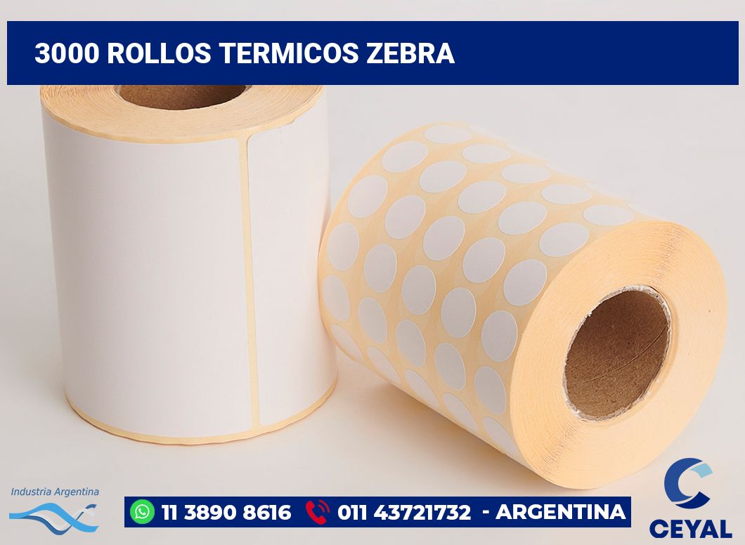 3000 Rollos termicos zebra
