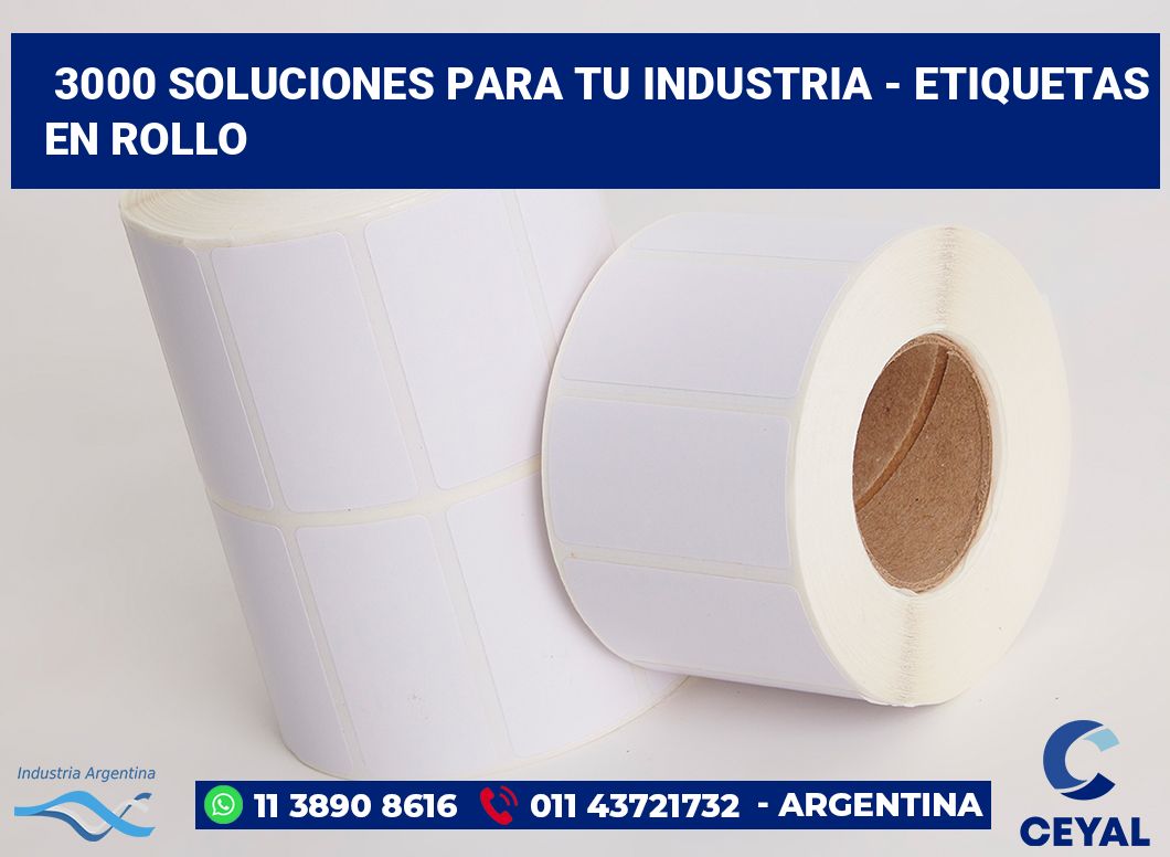 3000 Soluciones para tu industria – etiquetas en rollo | Insumos ...