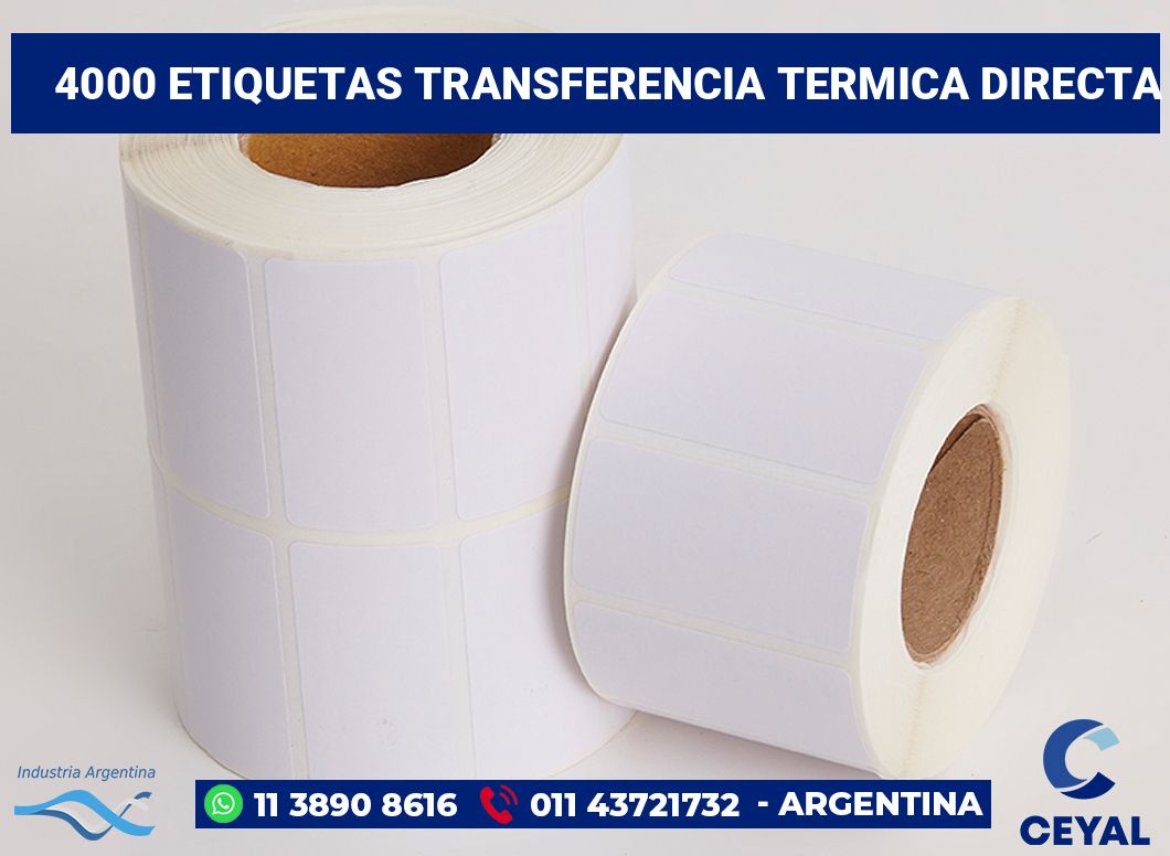 4000 Etiquetas transferencia termica directa