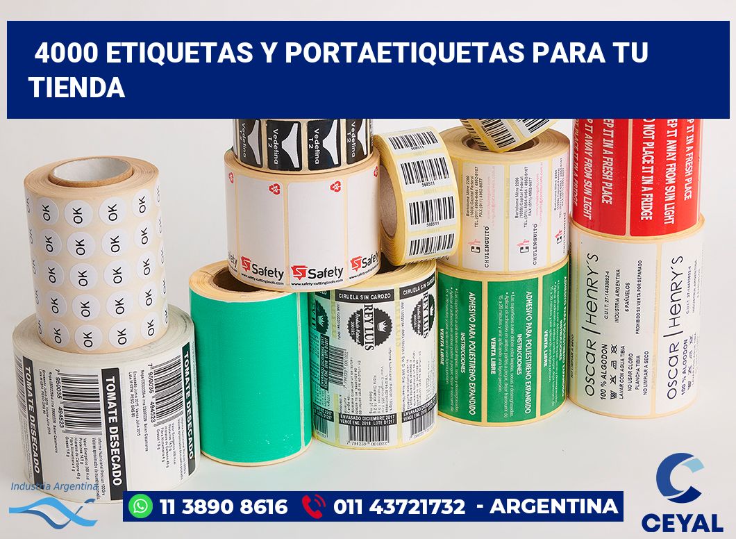 4000 Etiquetas y portaetiquetas para tu tienda