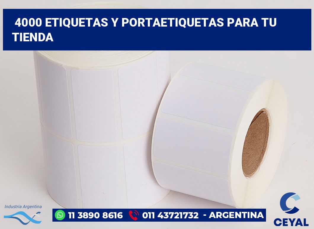 4000 Etiquetas y portaetiquetas para tu tienda