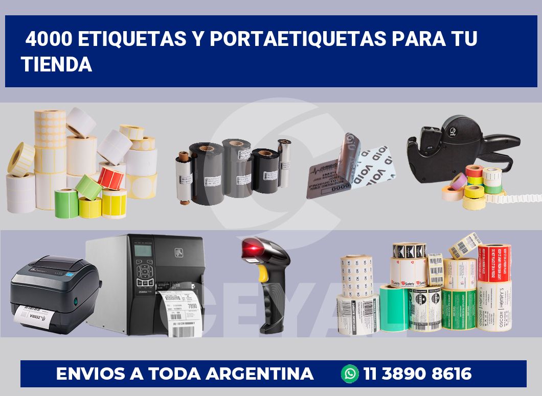 4000 Etiquetas y portaetiquetas para tu tienda