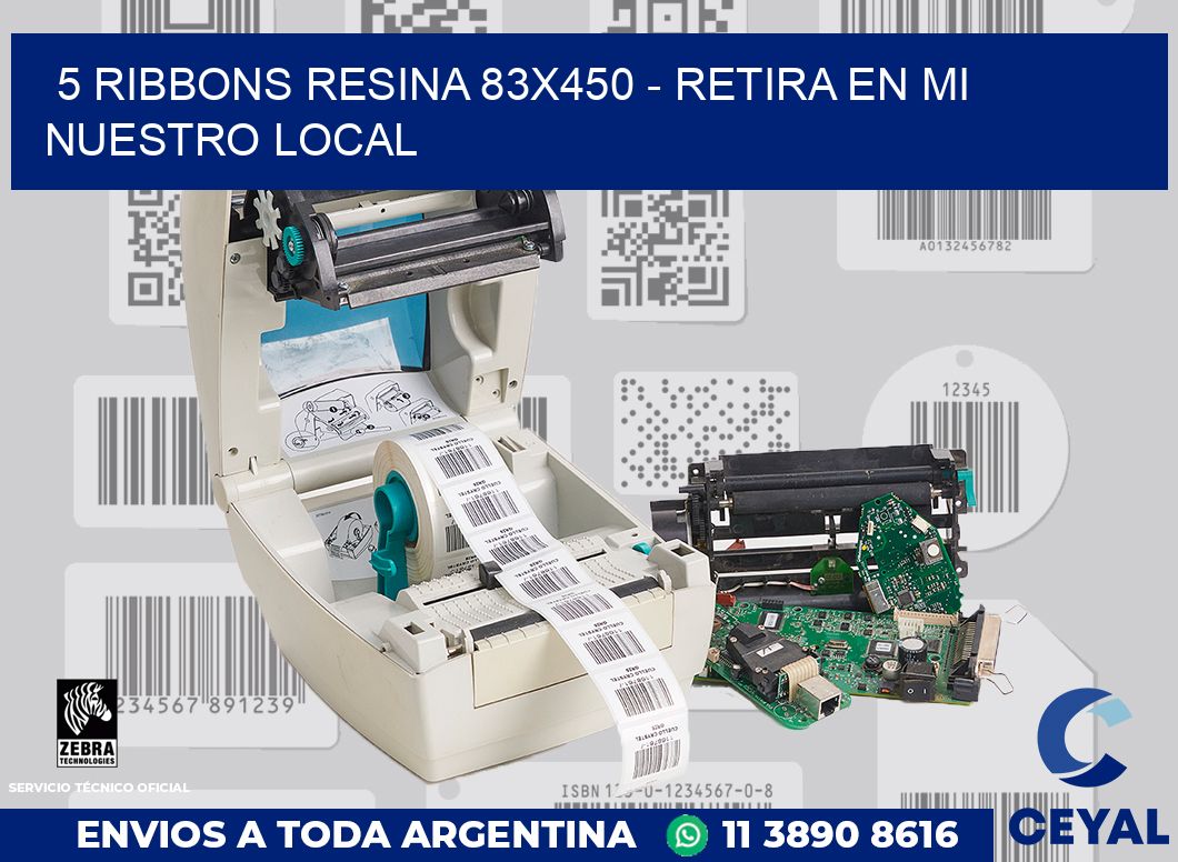 5 Ribbons resina 83x450 - retira en mi nuestro local