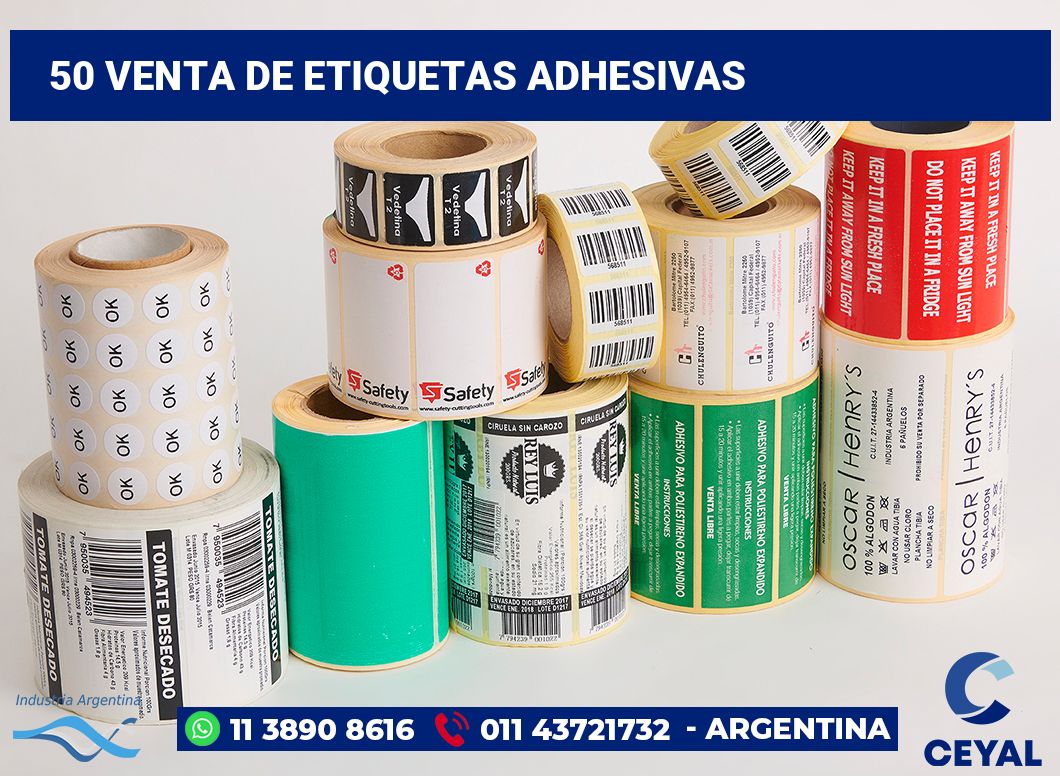50 Venta de etiquetas adhesivas