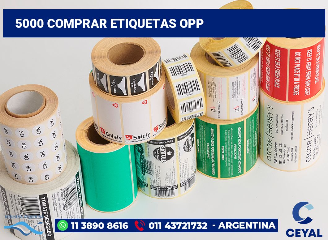 5000 Comprar etiquetas opp