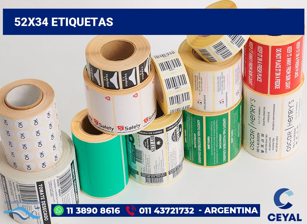 52x34 Etiquetas