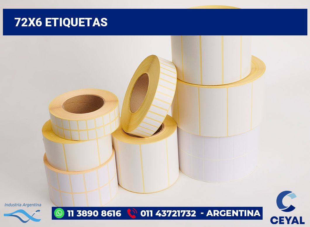 72x6 Etiquetas