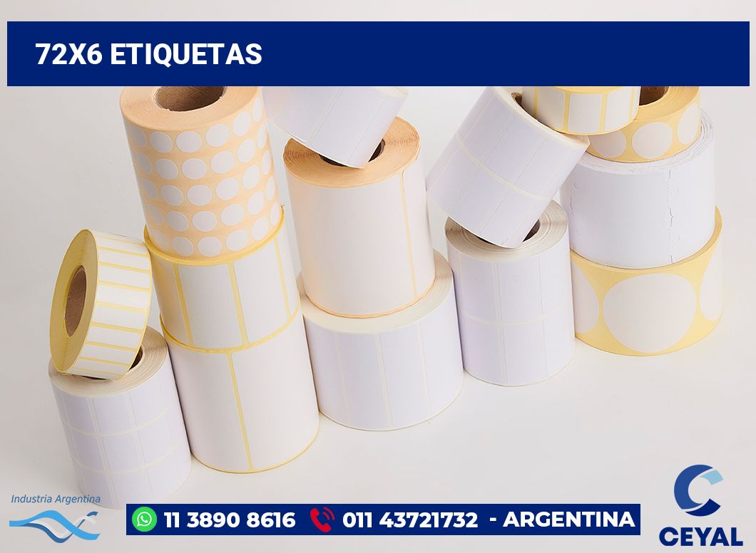 72x6 Etiquetas