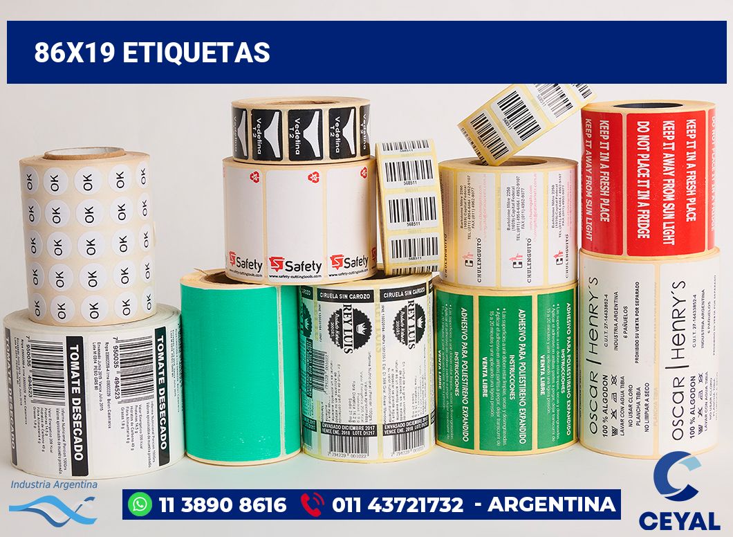 86x19 Etiquetas