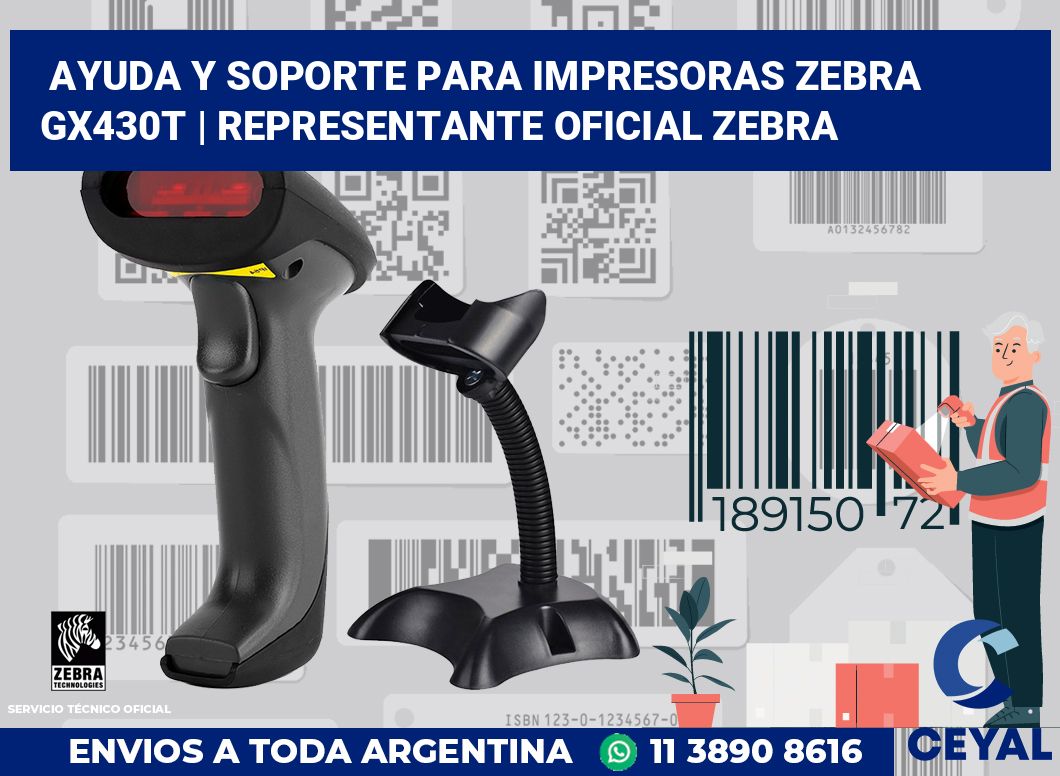 Ayuda y soporte para impresoras Zebra GX430t | Representante oficial Zebra