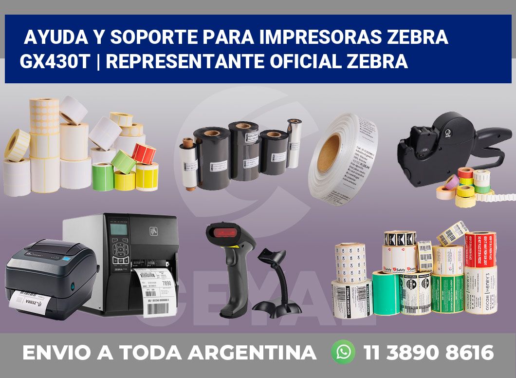 Ayuda y soporte para impresoras Zebra GX430t | Representante oficial Zebra