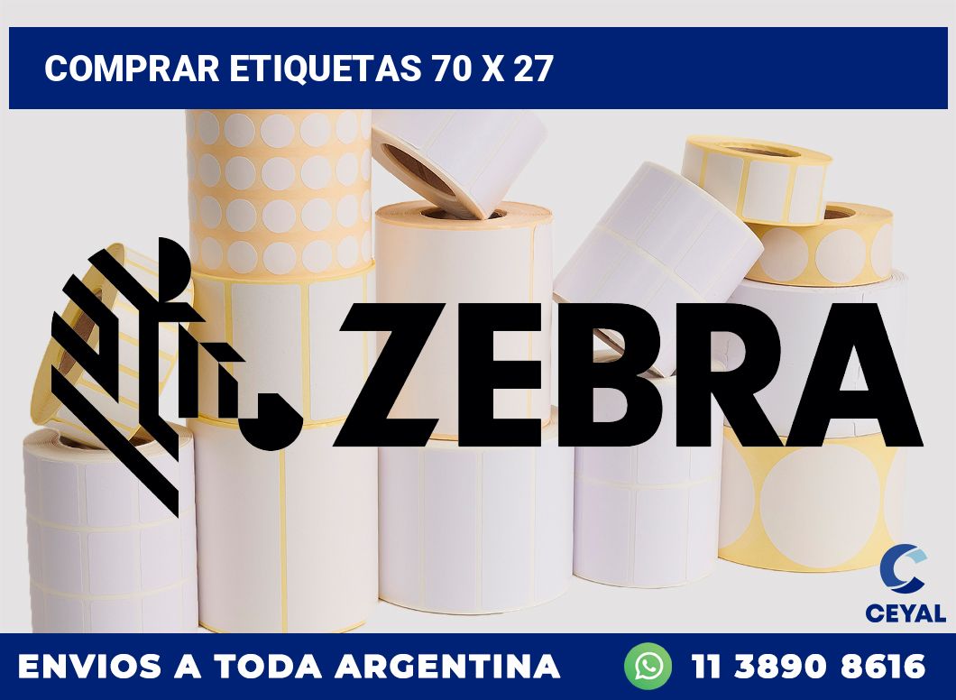 Comprar etiquetas 70 x 27