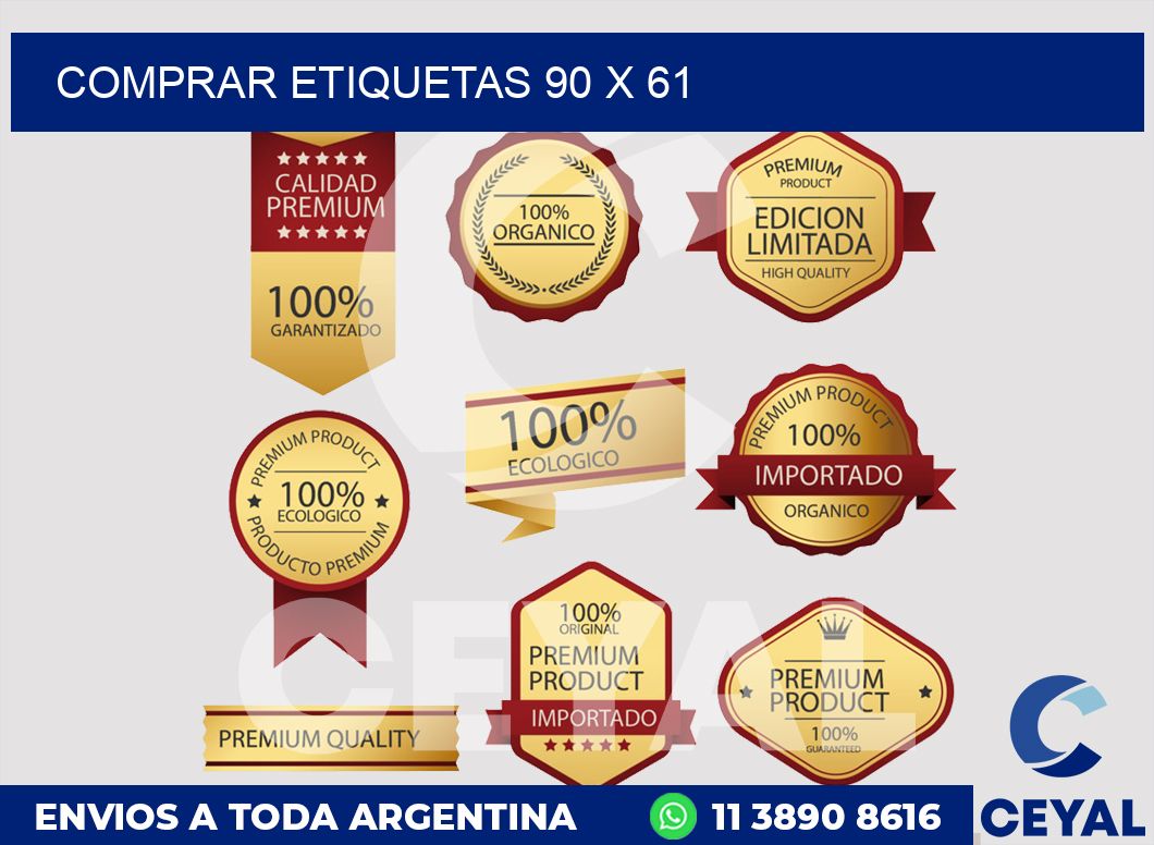 Comprar etiquetas 90 x 61