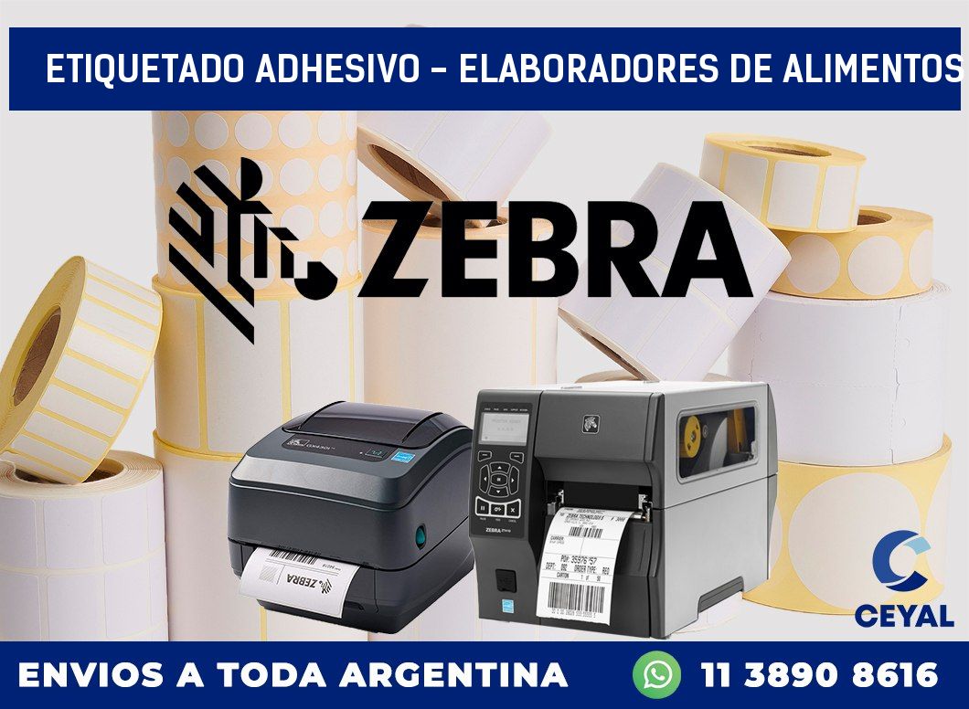 Etiquetado adhesivo - elaboradores de alimentos