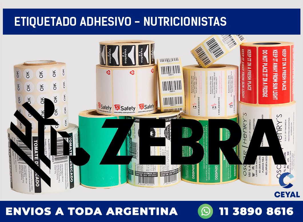 Etiquetado adhesivo – nutricionistas
