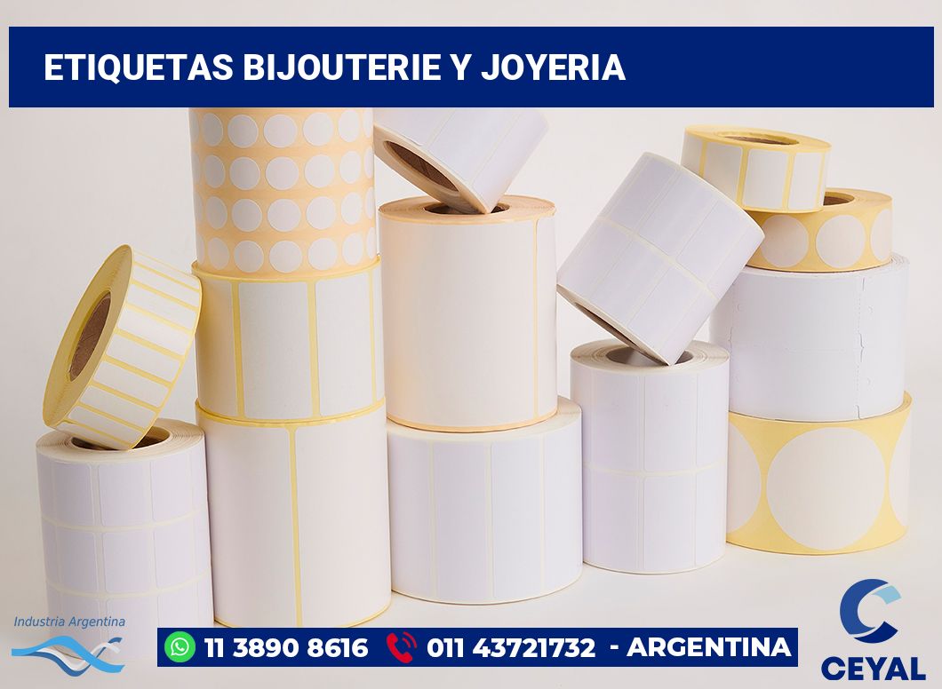 Etiquetas Bijouterie y joyeria