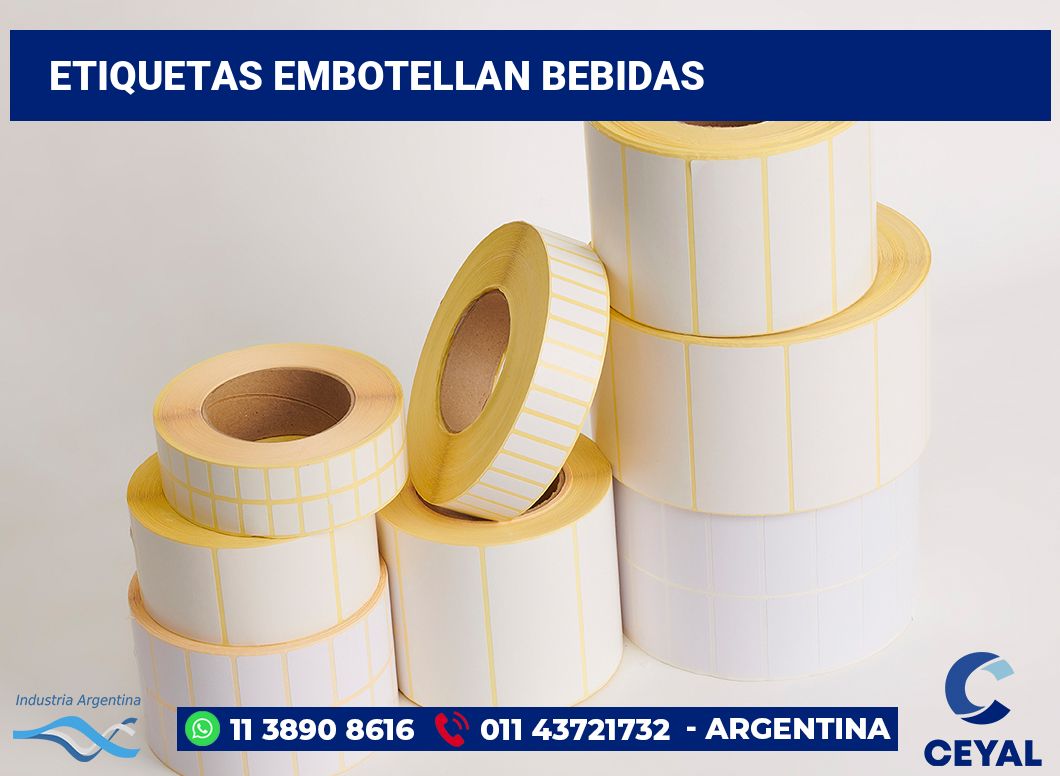 Etiquetas Embotellan bebidas
