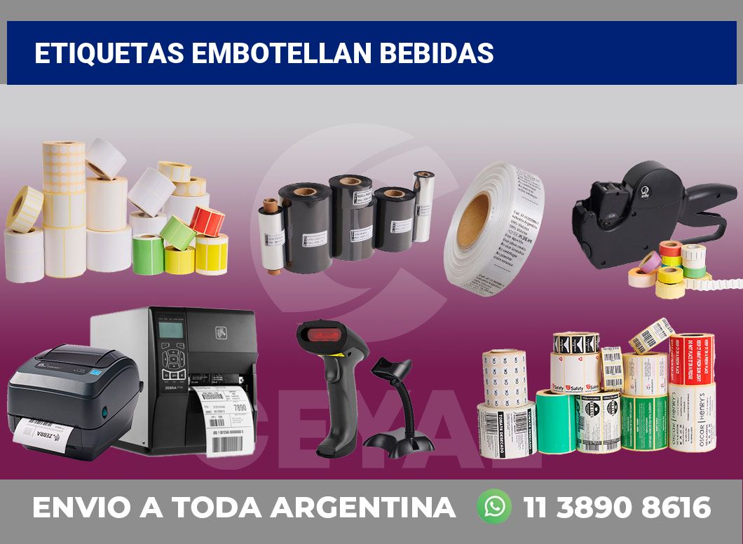 Etiquetas Embotellan bebidas