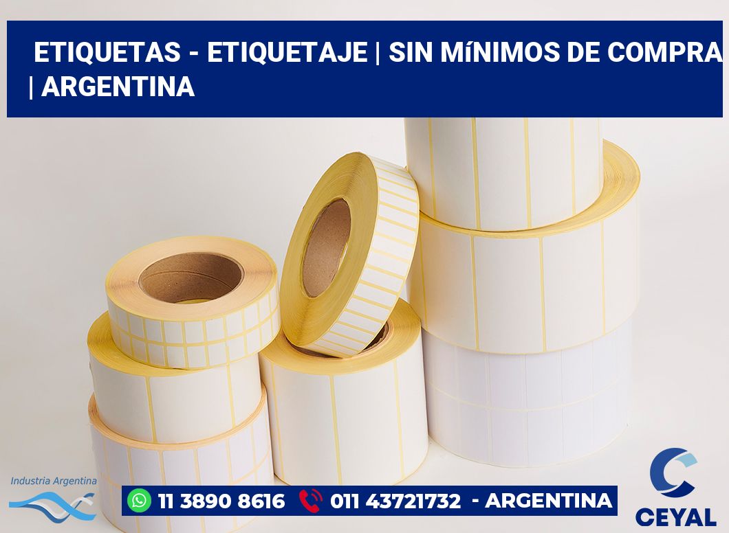 Etiquetas - etiquetaje | Sin mínimos de compra | Argentina