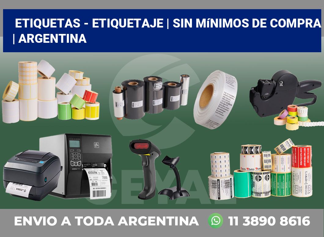Etiquetas – etiquetaje | Sin mínimos de compra | Argentina